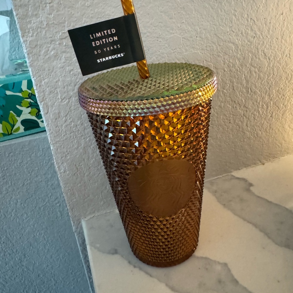 Starbucks 50th Anniversary Gold Tumbler